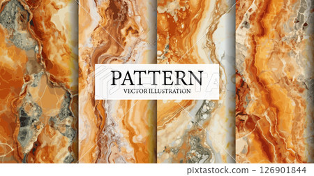 Set of 4 pcs. colorful bright marble textures, background patterns - Vector 126901844