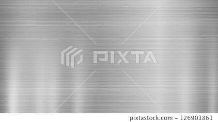 Panoramic steel background metal texture with highlights - Vector 126901861