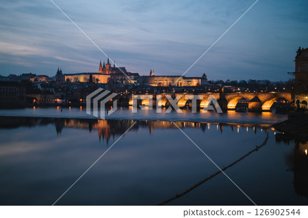 Water All Around The Castle In Prague 126902544