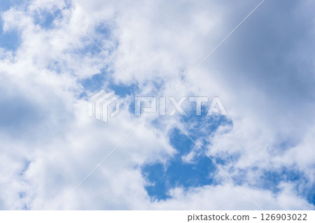 After the rain, blue sky between the clouds 09 126903022