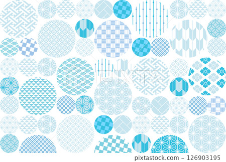Cool Japanese pattern background illustration for the summer season 126903195