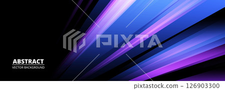 Black wide modern abstract technology background with glowing high-speed and movement blue and purple light effect. Black wide modern abstract technology background with glowing high-speed and movement blue and purple light effect. 126903300