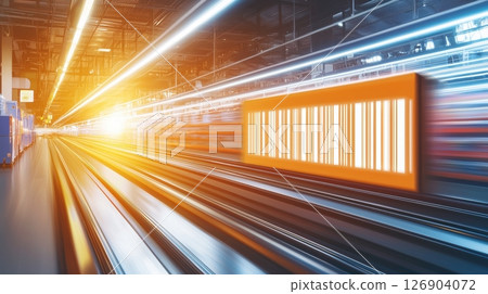 Dynamic motion with a barcode in a transport environment. Dynamic motion with a barcode in a transport environment. 126904072