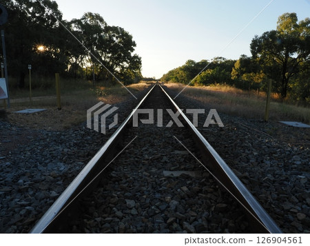 Railway: Australia, Queensland Rail North Coast Line, near ClearView Railway: Australia, Queensland Rail North Coast Line, near ClearView 126904561