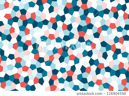 Colorful geometric pattern made of randomly arranged pentagons 126904590