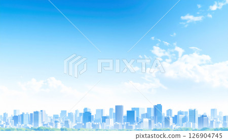 藍天和城市的風景 藍天和城市的風景 126904745