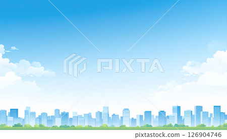 藍天和城市的風景 126904746