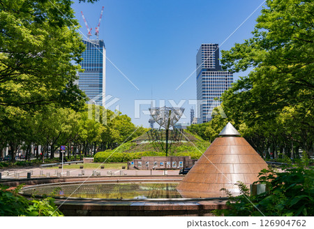 榮、名古屋、矢場町、久屋大通公園、南噴泉廣場、金字塔噴泉、中部電力MIRAI TOWER 126904762