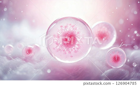 3D illustration of egg freezing and stem cell cryopreservation Cell freezing Medical material 126904785