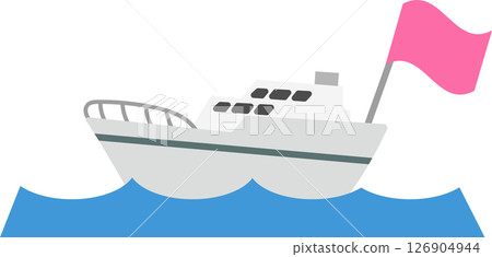 簡單的船插畫素材 126904944