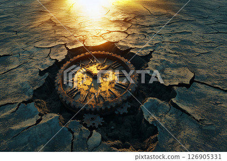 Cracked Earth and Time Cracked Earth and Time 126905331