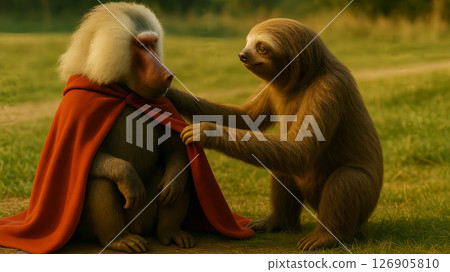 給狒狒披上斗篷？樹懶伸出了意想不到的援手 126905810