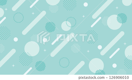 Geometric background Memphis mint color vector Geometric background Memphis mint color vector 126906010