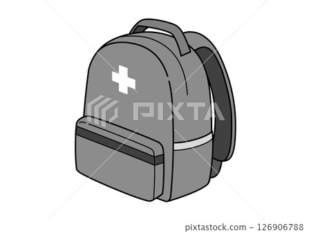 Illustration of disaster prevention bag 126906788