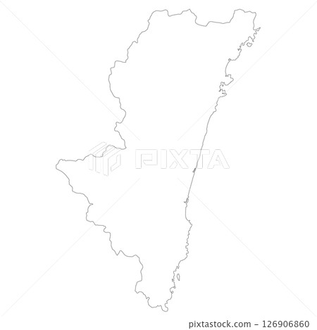 宮崎縣空白地圖 126906860