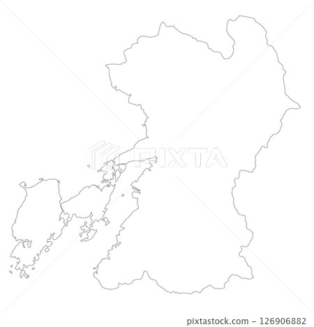 熊本縣空白地圖 熊本縣空白地圖 126906882