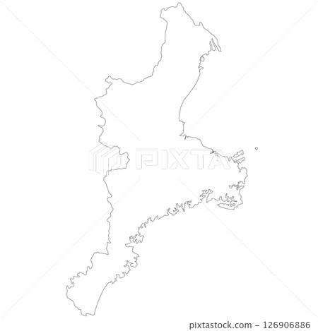 三重縣空白地圖 126906886