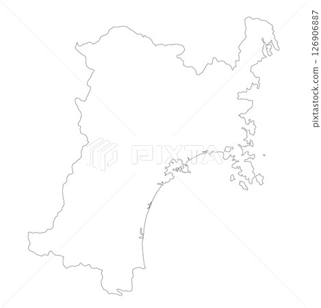 宮城縣空白地圖 126906887