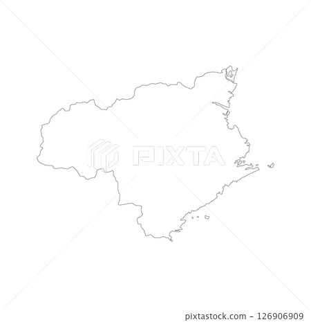 Blank map of Tokushima prefecture 126906909