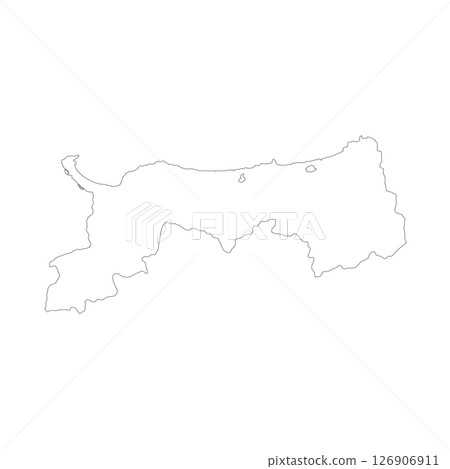 Blank map of Tottori prefecture 126906911