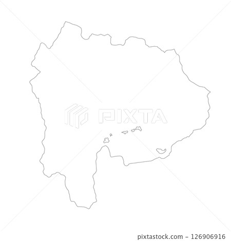 Blank map of Yamanashi prefecture Blank map of Yamanashi prefecture 126906916