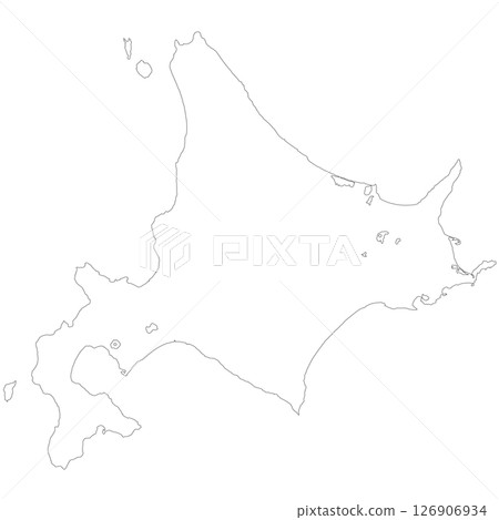 北海道的白色地圖 126906934