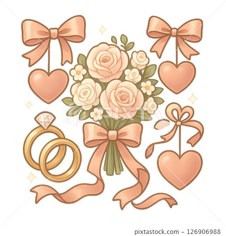 六月新娘:淡粉紅婚禮主題的可愛裝飾 六月新娘:淡粉紅婚禮主題的可愛裝飾 126906988