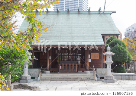 [Japan] Exterior of the main hall of Sumiyoshi Shrine in Chuo Ward, Tokyo 126907186