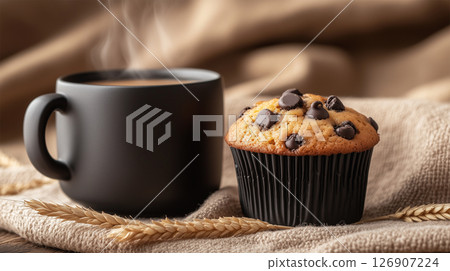 The aroma of coffee and baked goods on an autumn morning The aroma of coffee and baked goods on an autumn morning 126907224