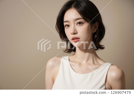 中長度的頭髮 126907479