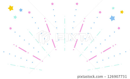 手繪線條和星星的插圖 手繪線條和星星的插圖 126907731