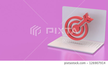 The Blue eye Target on Laptop for Business concept 3d Rendering. The Blue eye Target on Laptop for Business concept 3d Rendering. 126907914