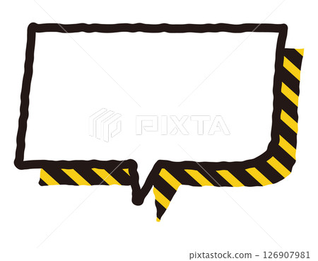 帶有醒目的手寫線條的警告/警告氣泡 3 帶有醒目的手寫線條的警告/警告氣泡 3 126907981