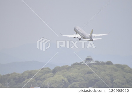 Airplane and sky Airplane and sky 126908030