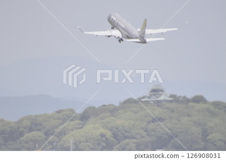 Airplane and sky Airplane and sky 126908031