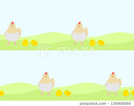 Chicken seamless pattern A-2' 126908060
