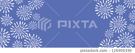 類似浴衣和手巾的復古煙火圖案 126908390
