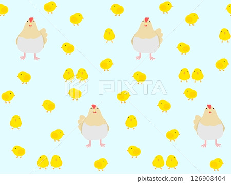 Chicken seamless pattern C-2' 126908404