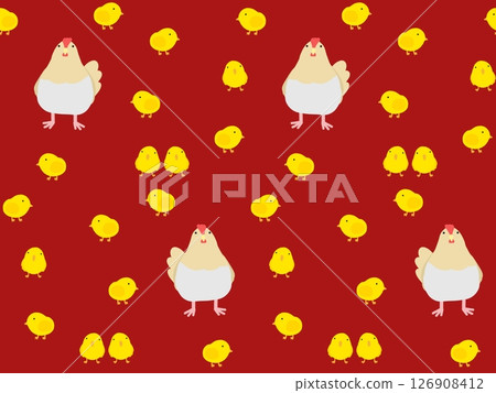 雞無縫圖案 C-6' 雞無縫圖案 C-6' 126908412