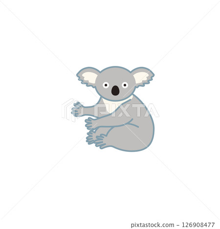 簡單的動物插畫:無尾熊 簡單的動物插畫:無尾熊 126908477