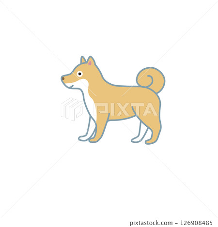Simple animal illustration: dog Simple animal illustration: dog 126908485
