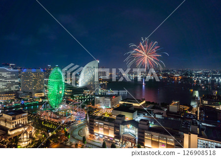 [城市景觀]橫濱開港節煙火及橫濱夜景 126908518