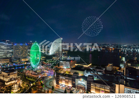[城市景觀]橫濱開港節煙火及橫濱夜景 126908521