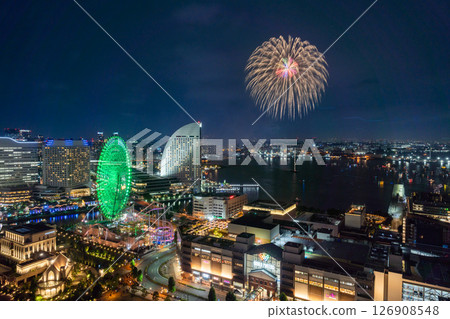 [城市景觀]橫濱開港節煙火及橫濱夜景 126908548
