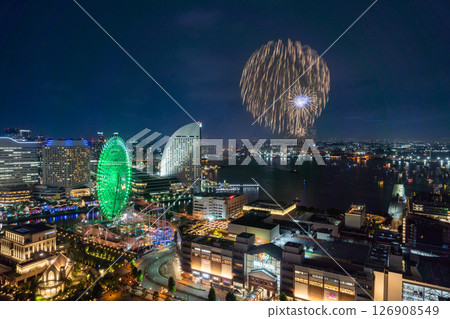 [城市景觀]橫濱開港節煙火及橫濱夜景 126908549