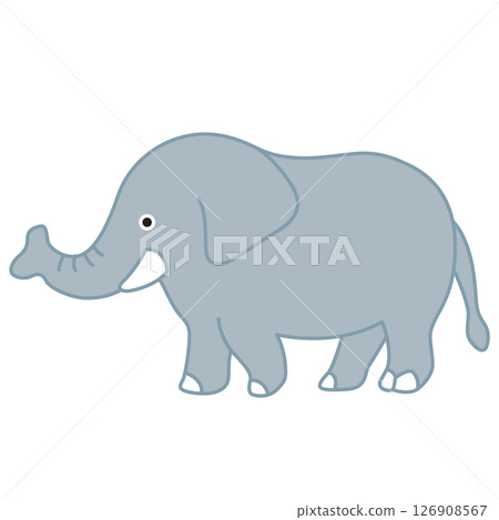 簡單的動物插圖:大象 簡單的動物插圖:大象 126908567