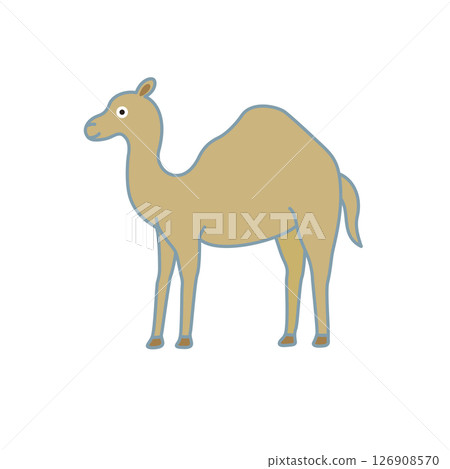 簡單的動物插畫：駱駝 126908570