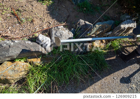 Gardener's aluminum tripod auxiliary legs 126909215