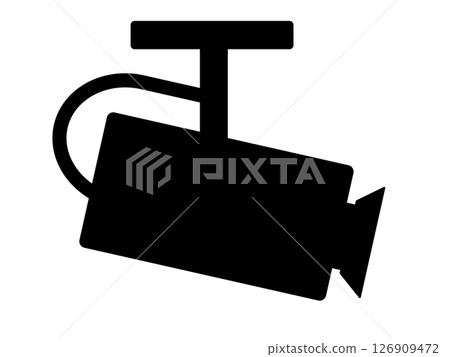 Security camera silhouette (surveillance camera icon) 126909472