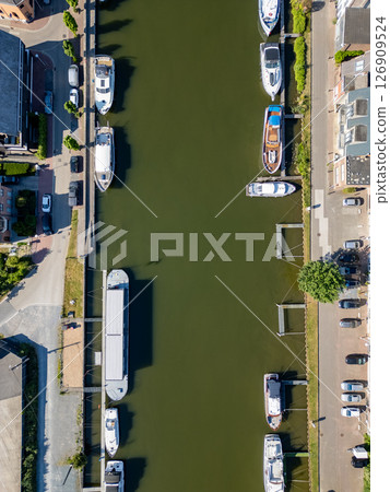 Klein-Willebroek, Willebroek, Antwerp, Belgium, 13th of May, 2025, Summer Serenity Boats in a 126909524